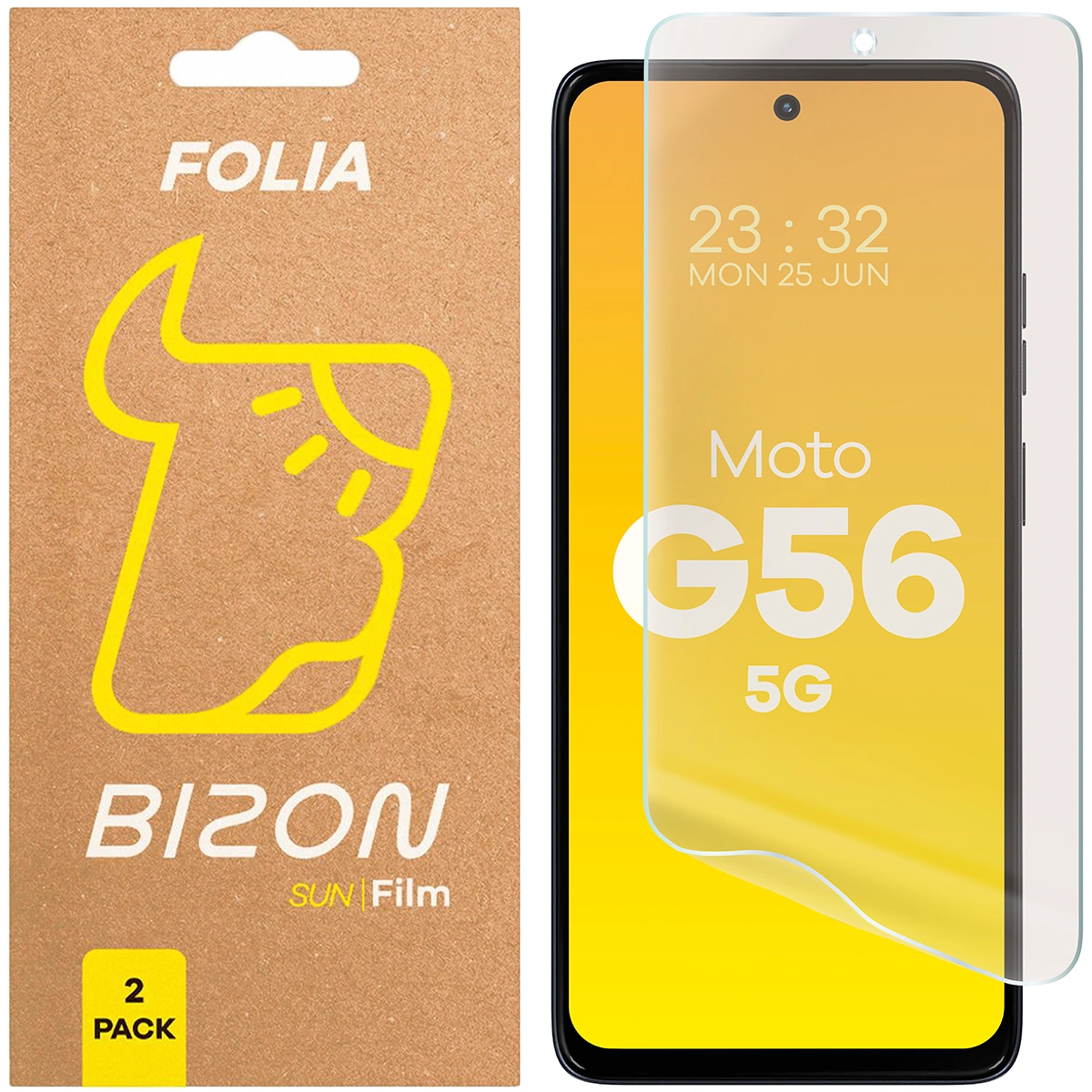 Folia matowa na ekran Bizon Film Sun Duo do Motorola Moto G56 5G, 2 sztuki